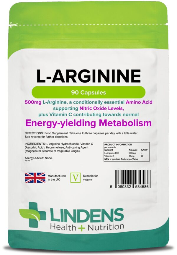 L-Arginine 500mg Capsules product image