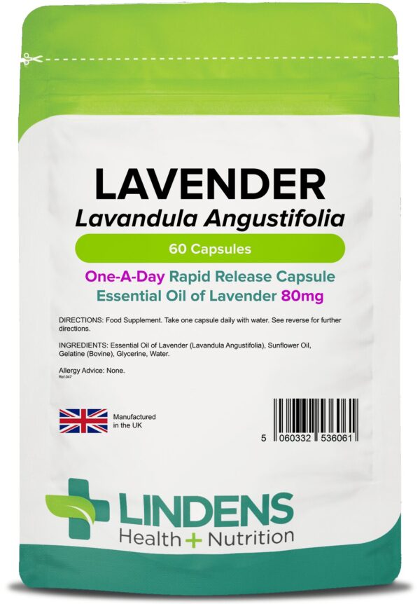 Lavender Essential Oil 80mg Capsules product image